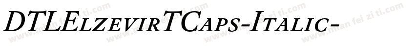 DTLElzevirTCaps-Italic字体转换