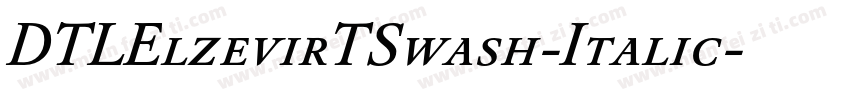 DTLElzevirTSwash-Italic字体转换