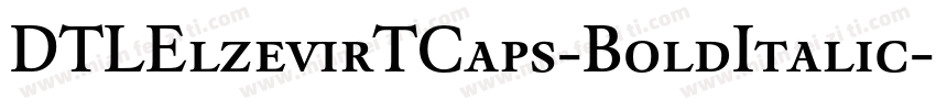 DTLElzevirTCaps-BoldItalic字体转换