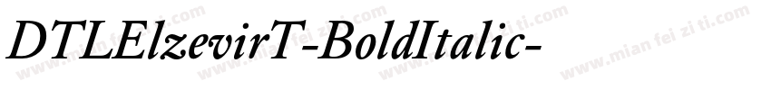 DTLElzevirT-BoldItalic字体转换