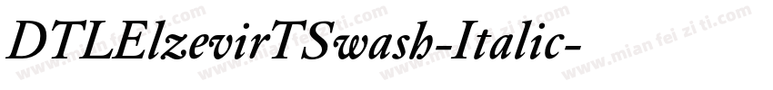 DTLElzevirTSwash-Italic字体转换
