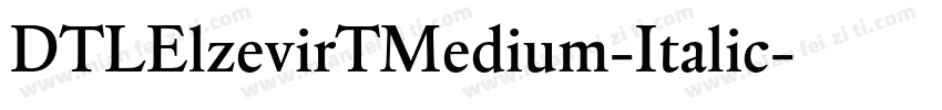 DTLElzevirTMedium-Italic字体转换