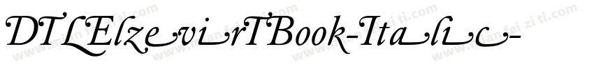 DTLElzevirTBook-Italic字体转换