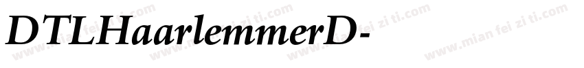 DTLHaarlemmerD字体转换