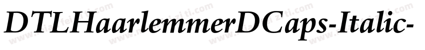 DTLHaarlemmerDCaps-Italic字体转换