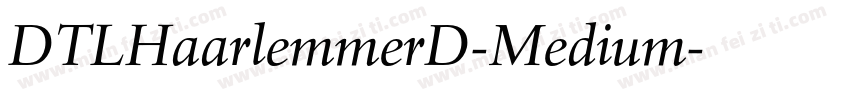 DTLHaarlemmerD-Medium字体转换