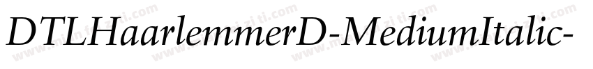 DTLHaarlemmerD-MediumItalic字体转换