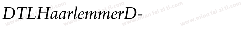 DTLHaarlemmerD字体转换