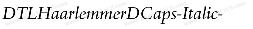 DTLHaarlemmerDCaps-Italic字体转换
