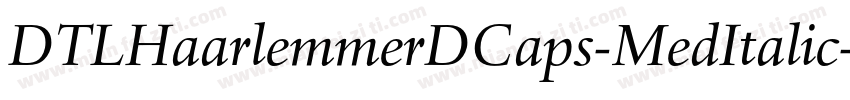 DTLHaarlemmerDCaps-MedItalic字体转换