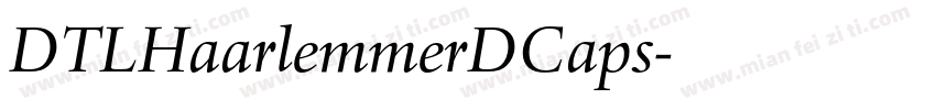DTLHaarlemmerDCaps字体转换
