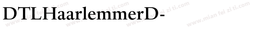 DTLHaarlemmerD字体转换