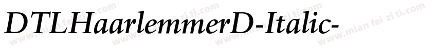DTLHaarlemmerD-Italic字体转换
