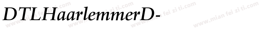 DTLHaarlemmerD字体转换