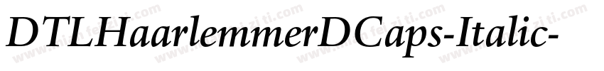 DTLHaarlemmerDCaps-Italic字体转换