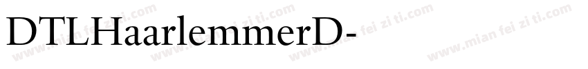 DTLHaarlemmerD字体转换