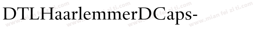DTLHaarlemmerDCaps字体转换