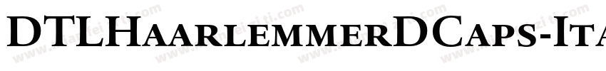 DTLHaarlemmerDCaps-Italic字体转换