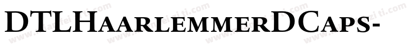 DTLHaarlemmerDCaps字体转换