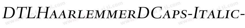 DTLHaarlemmerDCaps-Italic字体转换