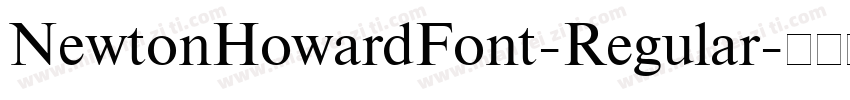 NewtonHowardFont-Regular字体转换