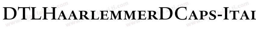DTLHaarlemmerDCaps-Italic字体转换