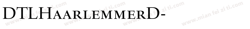 DTLHaarlemmerD字体转换