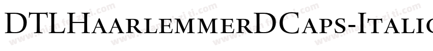 DTLHaarlemmerDCaps-Italic字体转换