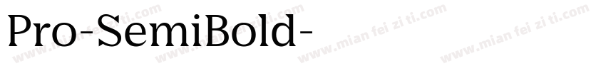 Pro-SemiBold字体转换