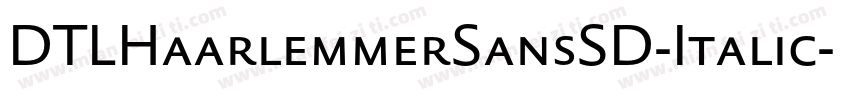 DTLHaarlemmerSansSD-Italic字体转换