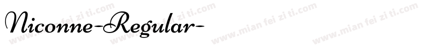 Niconne-Regular字体转换
