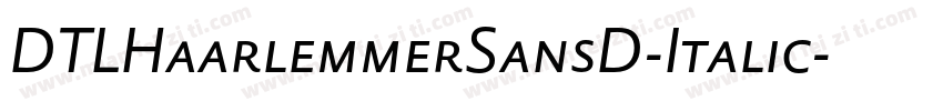 DTLHaarlemmerSansD-Italic字体转换