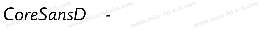 CoreSansD字体字体转换