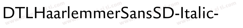 DTLHaarlemmerSansSD-Italic字体转换