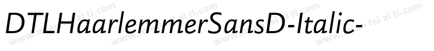 DTLHaarlemmerSansD-Italic字体转换