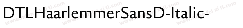DTLHaarlemmerSansD-Italic字体转换