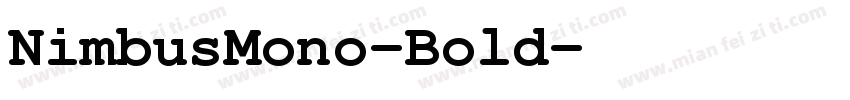 NimbusMono-Bold字体转换
