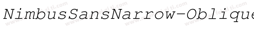 NimbusSansNarrow-Oblique字体转换