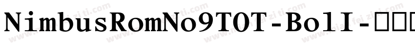 NimbusRomNo9TOT-BolI字体转换