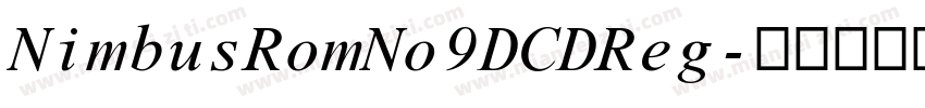 NimbusRomNo9DCDReg字体转换
