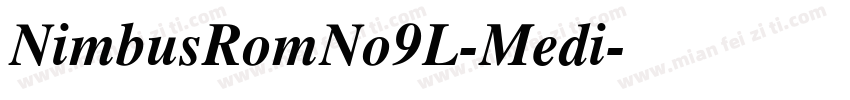 NimbusRomNo9L-Medi字体转换