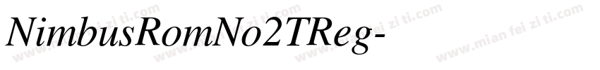 NimbusRomNo2TReg字体转换