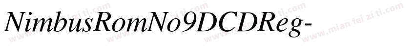 NimbusRomNo9DCDReg字体转换
