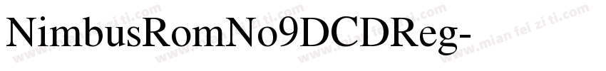 NimbusRomNo9DCDReg字体转换