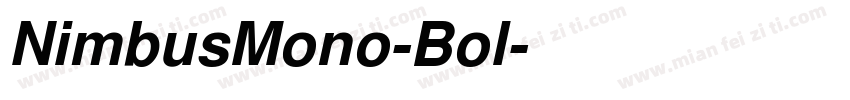 NimbusMono-Bol字体转换