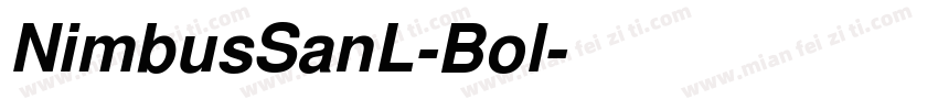 NimbusSanL-Bol字体转换