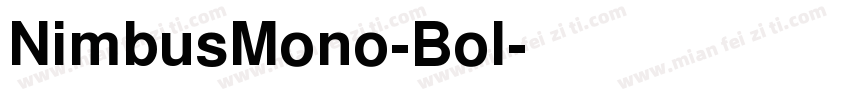 NimbusMono-Bol字体转换