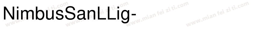 NimbusSanLLig字体转换
