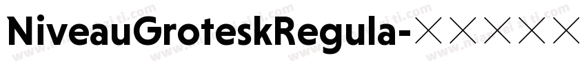 NiveauGroteskRegula字体转换