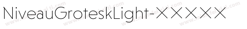 NiveauGroteskLight字体转换